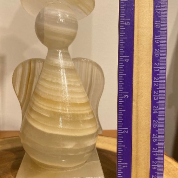 Amber Onyx Angel Lamp with Bulb and Cord, Crystal Lights, Kids Bedroom Decor - Picture 7 of 9